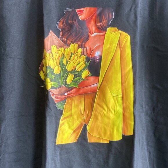 Black Printed T-Shirt NWOT - Picture 5 of 5